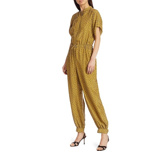 Tanya Taylor Francis Polka Dot Silk Jumpsuit, Size 2 - Picture 12 of 16